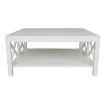 Load image into Gallery viewer, Iverson Crossed Coffee Table - White - Modern Boho Interiors