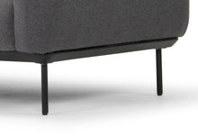 Load image into Gallery viewer, Jenna 3 Seater Sofa - Anthracite With Black Steel Legs - Modern Boho Interiors