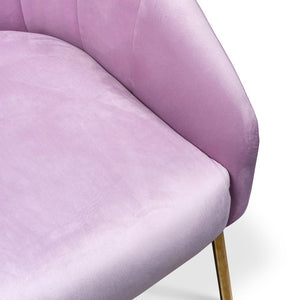 Kellie Armchair - Blush Velvet - Modern Boho Interiors