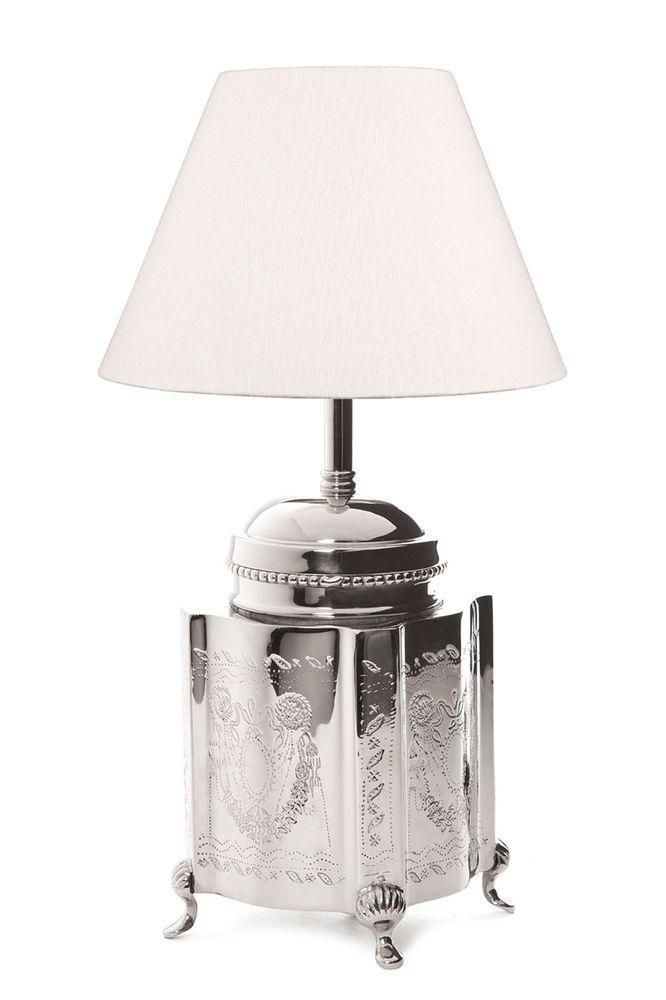 Kensington Table Lamp Base (Small) - Shiny Nickel - Modern Boho Interiors