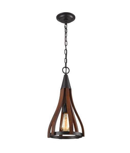 Khalest Wood Pendant Light - Sml Bell - Modern Boho Interiors