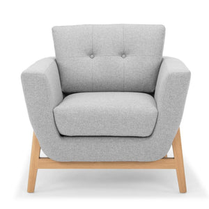 Kirra Armchair - Light Grey - Modern Boho Interiors