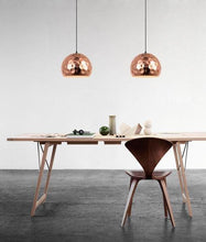 Load image into Gallery viewer, Kope Copper Plated Wine Glass Pendant Light - Modern Boho Interiors