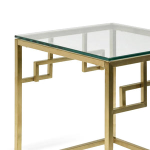 Lagi Side Table - Gold Base - Modern Boho Interiors
