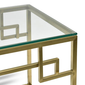 Lagi Side Table - Gold Base - Modern Boho Interiors