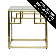 Load image into Gallery viewer, Lagi Side Table - Gold Base - Modern Boho Interiors