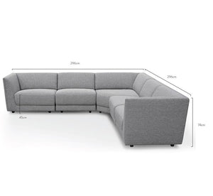 L'Almont 5 Seater Corner Sofa - Oslo Grey - Modern Boho Interiors