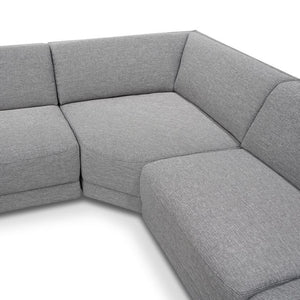 L'Almont 5 Seater Corner Sofa - Oslo Grey - Modern Boho Interiors