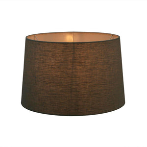 Lamp Shade (Large Drum) 16" x 14" x 10" - Dark Natural Linen - Modern Boho Interiors