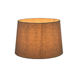 Lamp Shade (Large Drum) 16" x 14" x 10" - Textured Ivory - Modern Boho Interiors