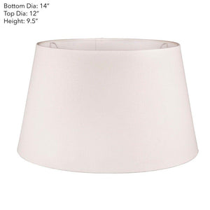 Lamp Shade (Medium Drum) 14" x 12" x 9.5" - Textured Ivory - Modern Boho Interiors