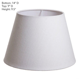 Lamp Shade (Medium Taper) 14" x 9" x 9.5" - Textured Ivory - Modern Boho Interiors