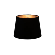 Load image into Gallery viewer, Lamp Shade (Small Drum) 12&quot; x 10.5&quot; x 8&quot; - Black with Silver Lining - Modern Boho Interiors