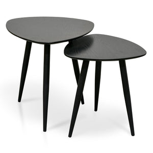 Lauren Set of Side Tables - Black - Modern Boho Interiors
