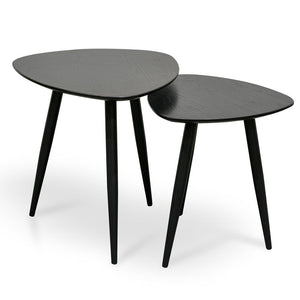 Lauren Set of Side Tables - Black - Modern Boho Interiors