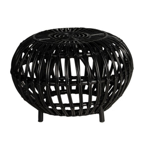 Liana Stool/Side Table - Black Semigloss - Modern Boho Interiors