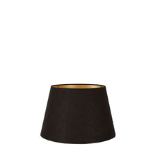 Load image into Gallery viewer, Linen Drum Lampshade XXS Black with Gold Lining - Modern Boho Interiors