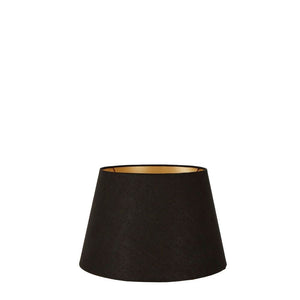Linen Drum Lampshade XXS Black with Gold Lining - Modern Boho Interiors