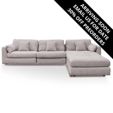 Load image into Gallery viewer, Loki 4 Seater Sofa With Ottoman - Oyster Beige - Modern Boho Interiors