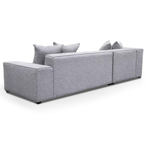 Loryn 2 Seater Left Chaise Sofa - Graphite Grey - Modern Boho Interiors