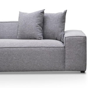 Loryn 2 Seater Left Chaise Sofa - Graphite Grey - Modern Boho Interiors