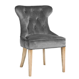Lotus Upholstered Dining Chair - Charcoal - Modern Boho Interiors