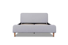 Load image into Gallery viewer, Louis Queen Bed Frame - Rhino Grey Fabric - Modern Boho Interiors