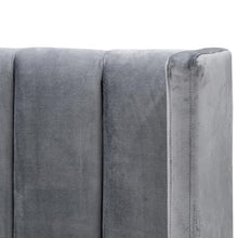 Load image into Gallery viewer, Lucca King Bed Frame - Charcoal Velvet - Modern Boho Interiors
