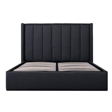 Lucca King Bed (With Storage) - Charcoal Grey - Modern Boho Interiors