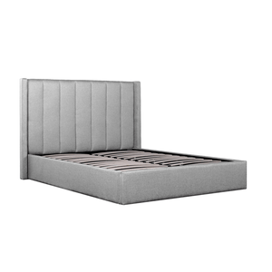 Lucca King Bed (With Storage) - Pearl Grey - Modern Boho Interiors