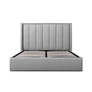 Lucca King Bed (With Storage) - Pearl Grey - Modern Boho Interiors