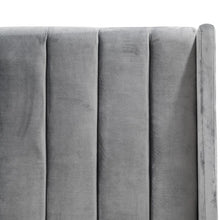 Load image into Gallery viewer, Lucca Queen Bed Frame - Charcoal Velvet - PREORDER - Modern Boho Interiors