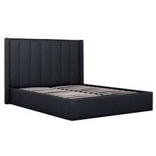Load image into Gallery viewer, Lucca Queen Bed (With Storage) - Charcoal Grey - Modern Boho Interiors