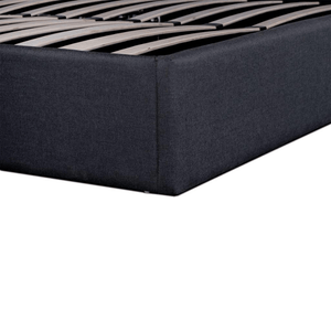 Lucca Queen Bed (With Storage) - Charcoal Grey - Modern Boho Interiors