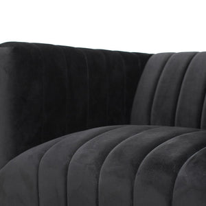 Lucca Velvet Armchair - Black - Modern Boho Interiors