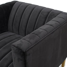 Load image into Gallery viewer, Lucca Velvet Armchair - Black - Modern Boho Interiors