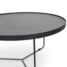 Load image into Gallery viewer, Luna Coffee Table 90cm(D) x 45cm(H) - Black Oak, Black Frame - Modern Boho Interiors