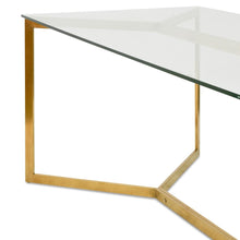 Load image into Gallery viewer, Luxe Glass Dining Table 1.9m - Gold Base - Modern Boho Interiors