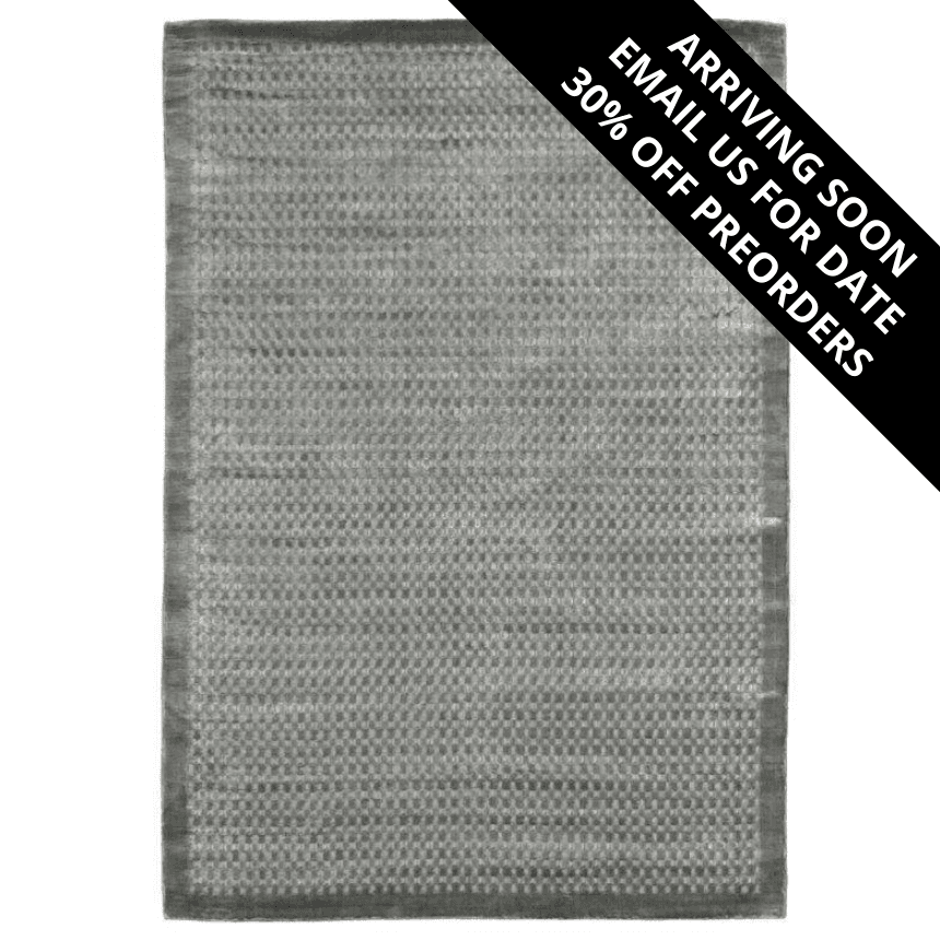 Luxe Spotted Rug 350x450 - Steel - Modern Boho Interiors