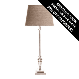 Lyon Table Lamp Base - Antique Silver - Modern Boho Interiors