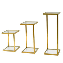 Load image into Gallery viewer, Maddox Glass Side Table (Set of 3) - Modern Boho Interiors