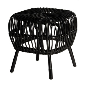 Maia-Jet Stool/Side Table - Black Semigloss - Modern Boho Interiors