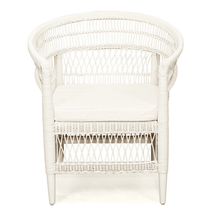 Load image into Gallery viewer, Malawi Armchair - White - Modern Boho Interiors