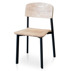 Malt Dining Chair - Matt Black, Natural Seat - Modern Boho Interiors