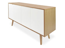 Load image into Gallery viewer, Marc Buffet Unit - White, Natural - Modern Boho Interiors