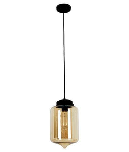 Masine Tipped Pendant Light - Amber Glass - Modern Boho Interiors