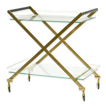 Load image into Gallery viewer, Miami Bar Cart - Brushed Gold - Modern Boho Interiors
