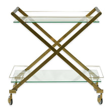 Load image into Gallery viewer, Miami Bar Cart - Brushed Gold - Modern Boho Interiors