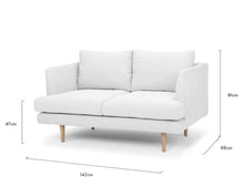 Load image into Gallery viewer, Mila 2 Seater Sofa - Light Texture Grey - Modern Boho Interiors
