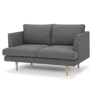 Mila 2 Seater Sofa - Metal Grey - Modern Boho Interiors